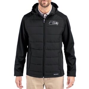 Cutter & Buck Seattle Seahawks Evoke Hybrid Eco Softshell Recycled Jacket Size L